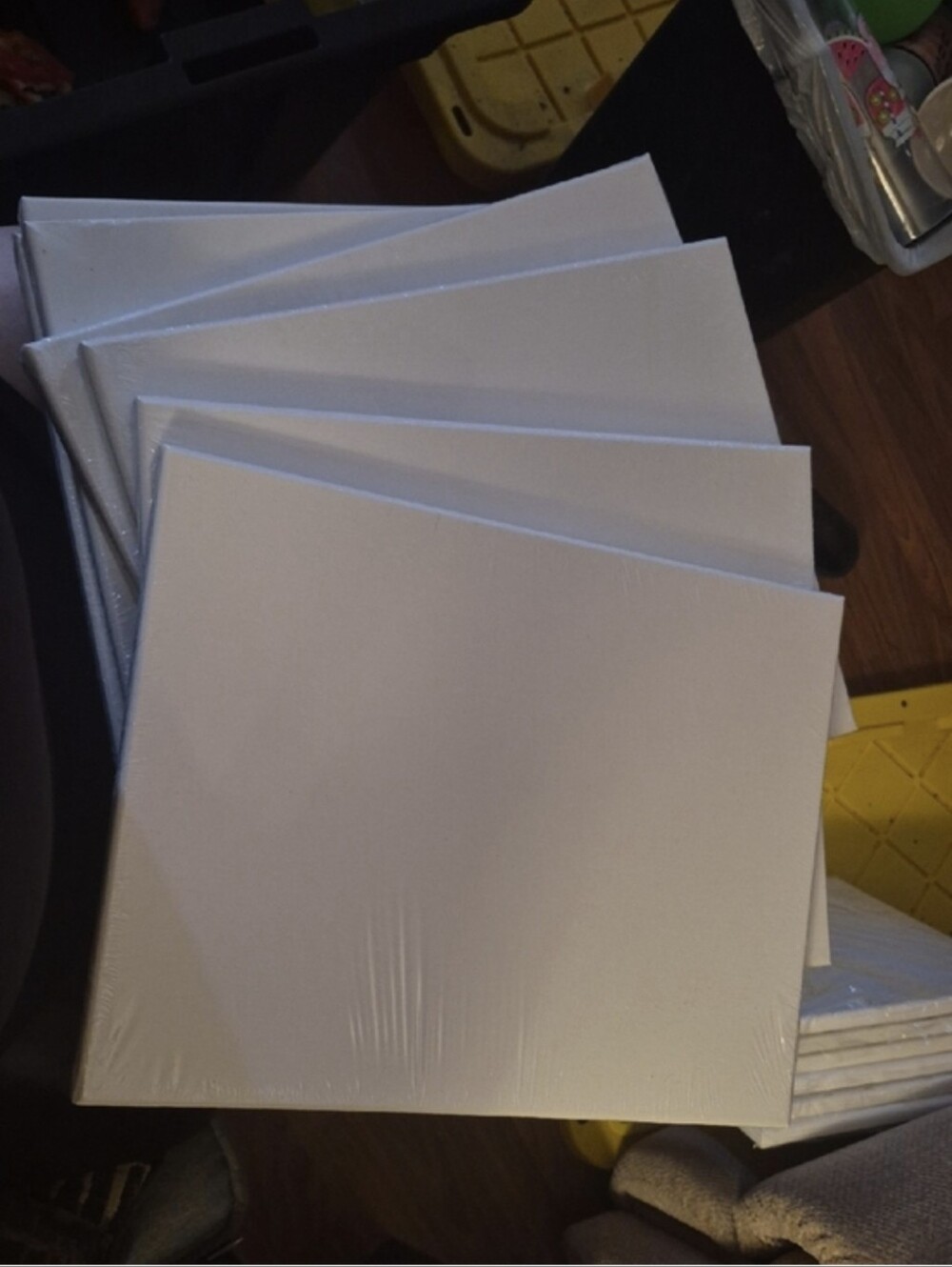 Set Of 4 of Blank Stretched Canvases - White